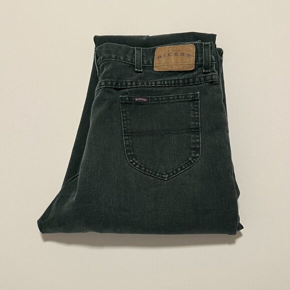 Lee Riders Denim Jeans Vintage Made in USA Casual Pants Green Men's size 38x32 - Picture 1 of 7